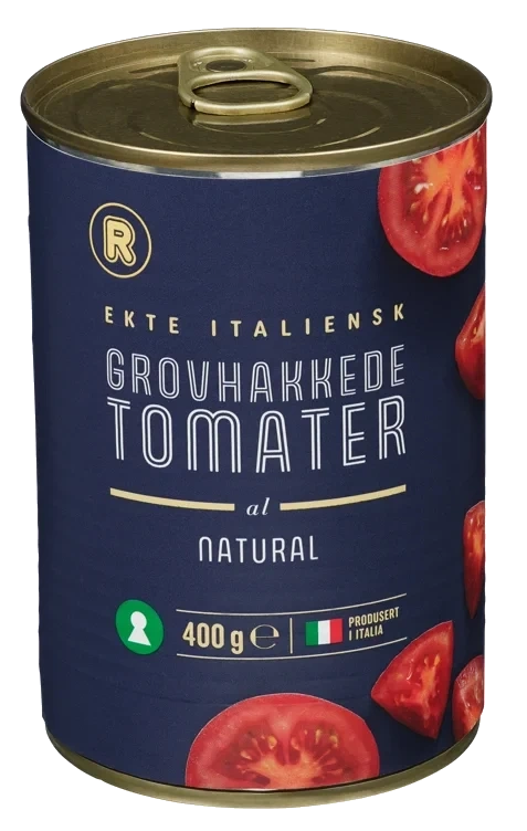 Tomater grovhakkede 1/3pl   400g