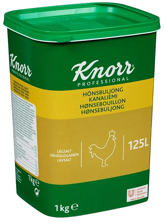Hønsebuljong lavsalt  1kg  125l