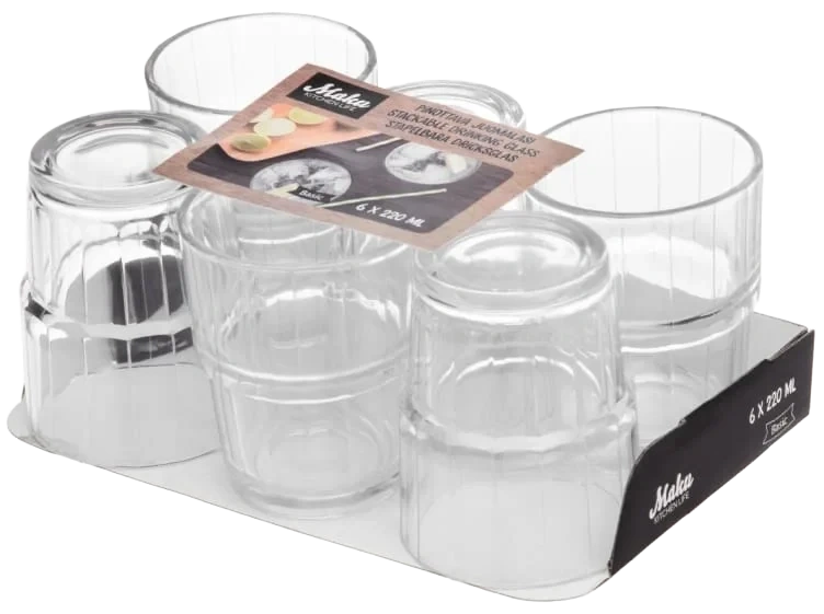 Drikkeglass Klar 6pk Maku