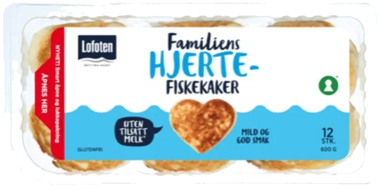 Familiens hjertefiskekaker   600g