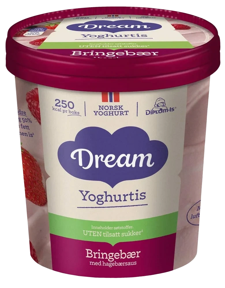 Yoghurtis bringebær