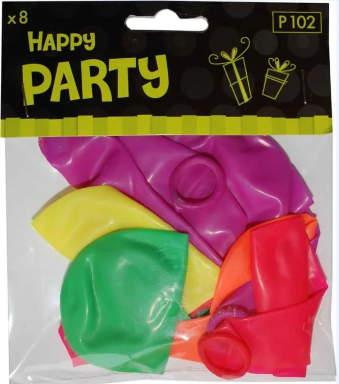 Neonballonger 8 Pk