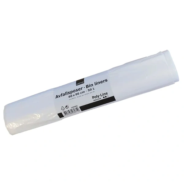 Asko Avfallspose hvit ldpe 12 my