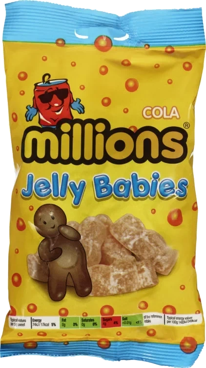 Jelly Babies m/Cola 150g Millions