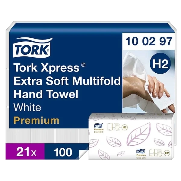 Tork Håndtørk H2 Prem. Myk 21x100stk 100297
