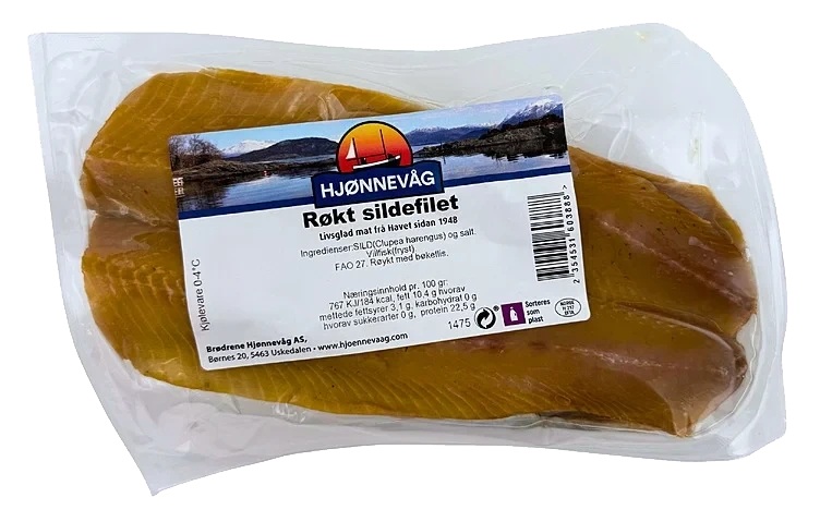 Røkt sildefilet kaldrøkt  100x300g  kg