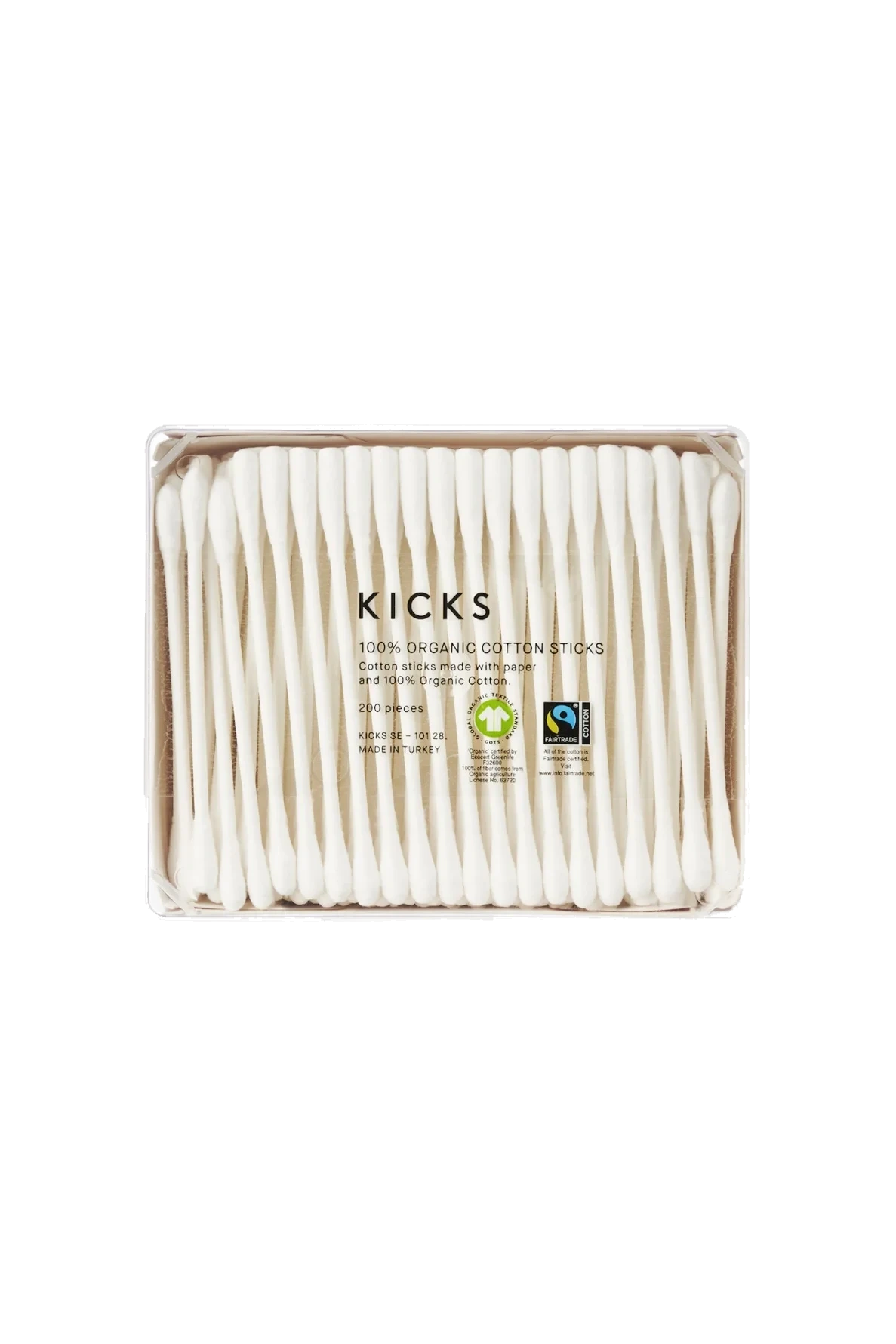 KICKS Beauty 100% Organic Cotton Buds 200 pcs