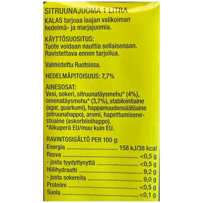 Fruktdryck Lemon