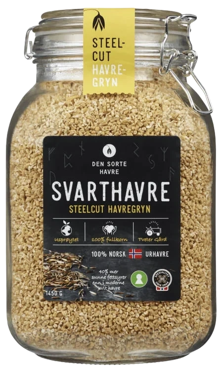 Svarthavregryn Steel Cut 1,45kg Den Sorte Havre