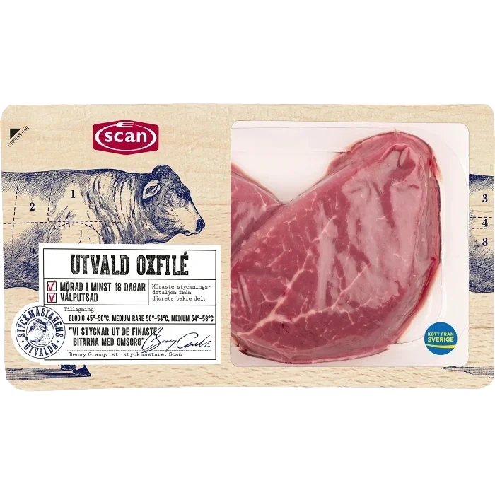 Oxfilé Färsk Utvald ca 270g Scan
