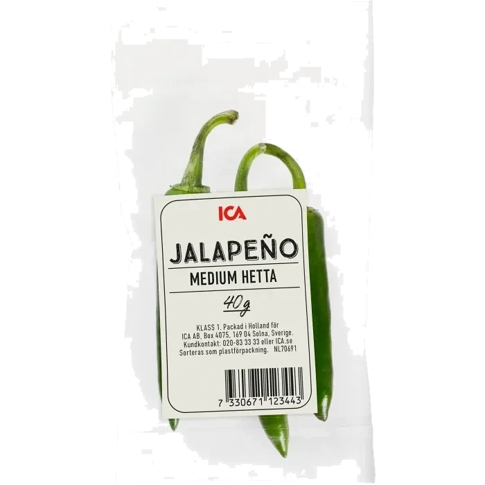 Grön jalapeño 40g Klass 1 ICA