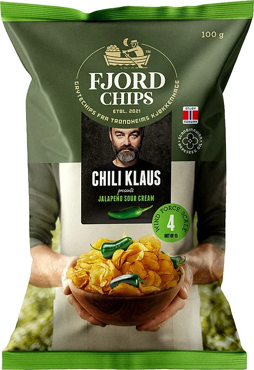 Chili Klaus Jalapeño Sour Cream 100g Fjordchips