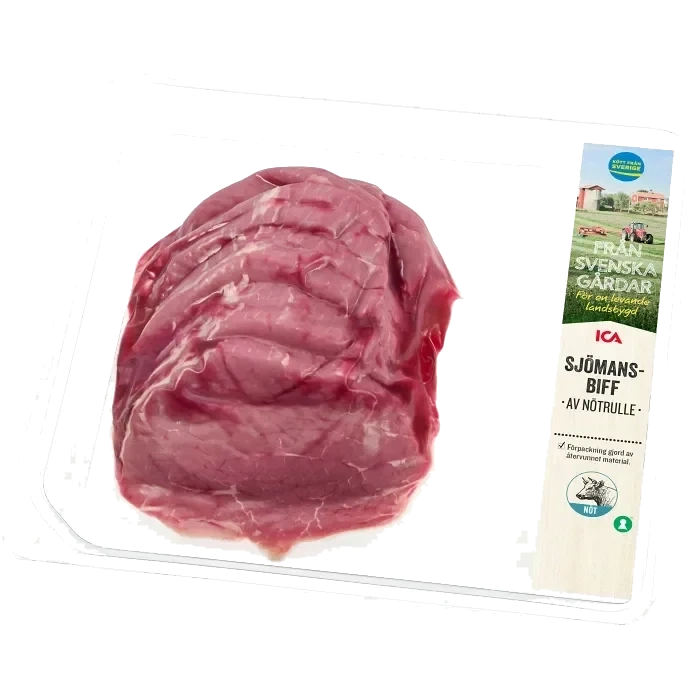 Sjömansbiff Färsk Skivad av nötrulle ca 450g ICA