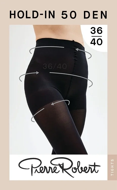 Tights 50 Den Black 36-40 Pierre Robert