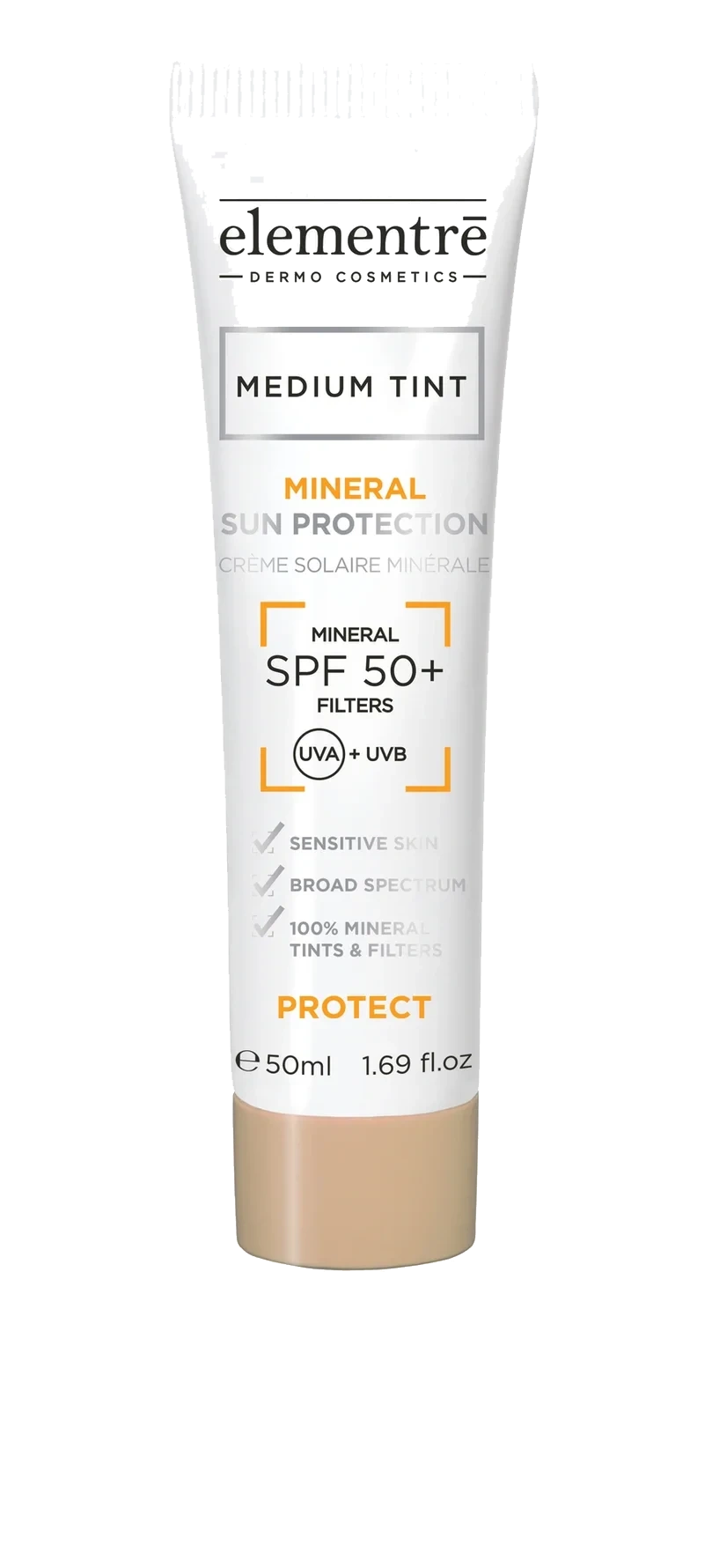elementrē Mineral Sun Protection SPF50+ 50 ml Medium