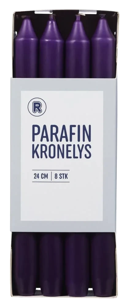 R Lilla kronelys, parafin