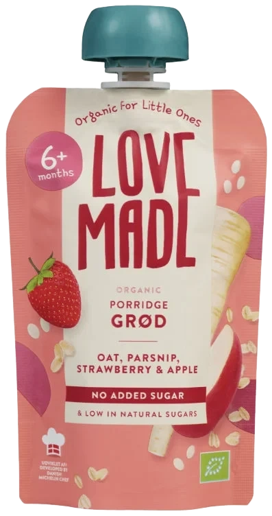 Grøt m/Havre Pastinakk/Jordbær&Eple