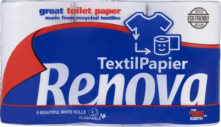Toalettpapir Tekstil 6rl Renova