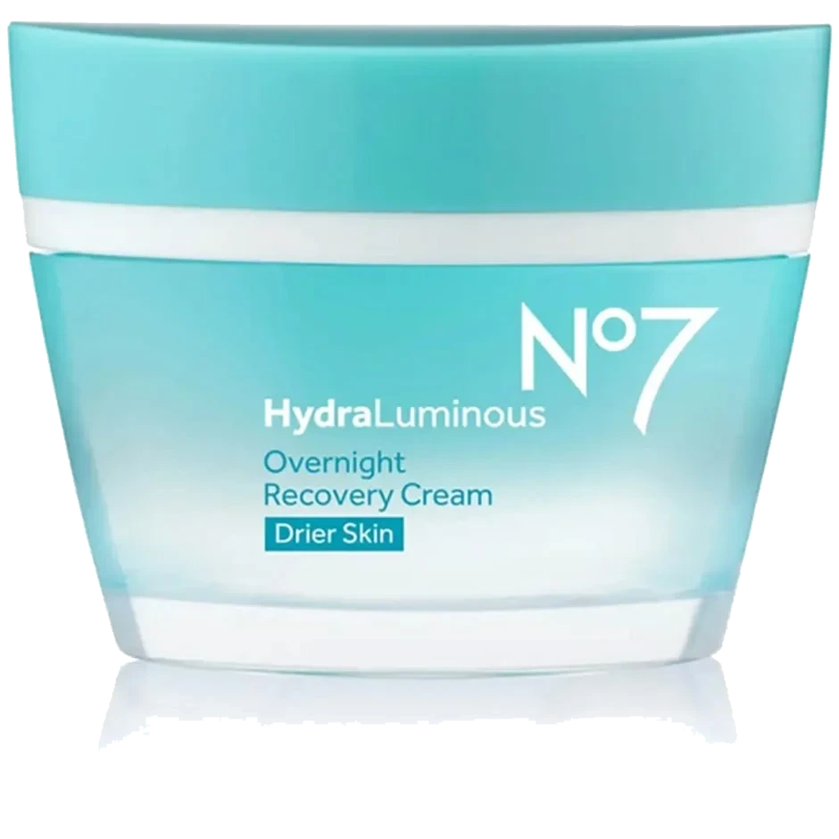 No7 Hydraluminous Overnight Recovery Cream for Dry Skin, Hydration