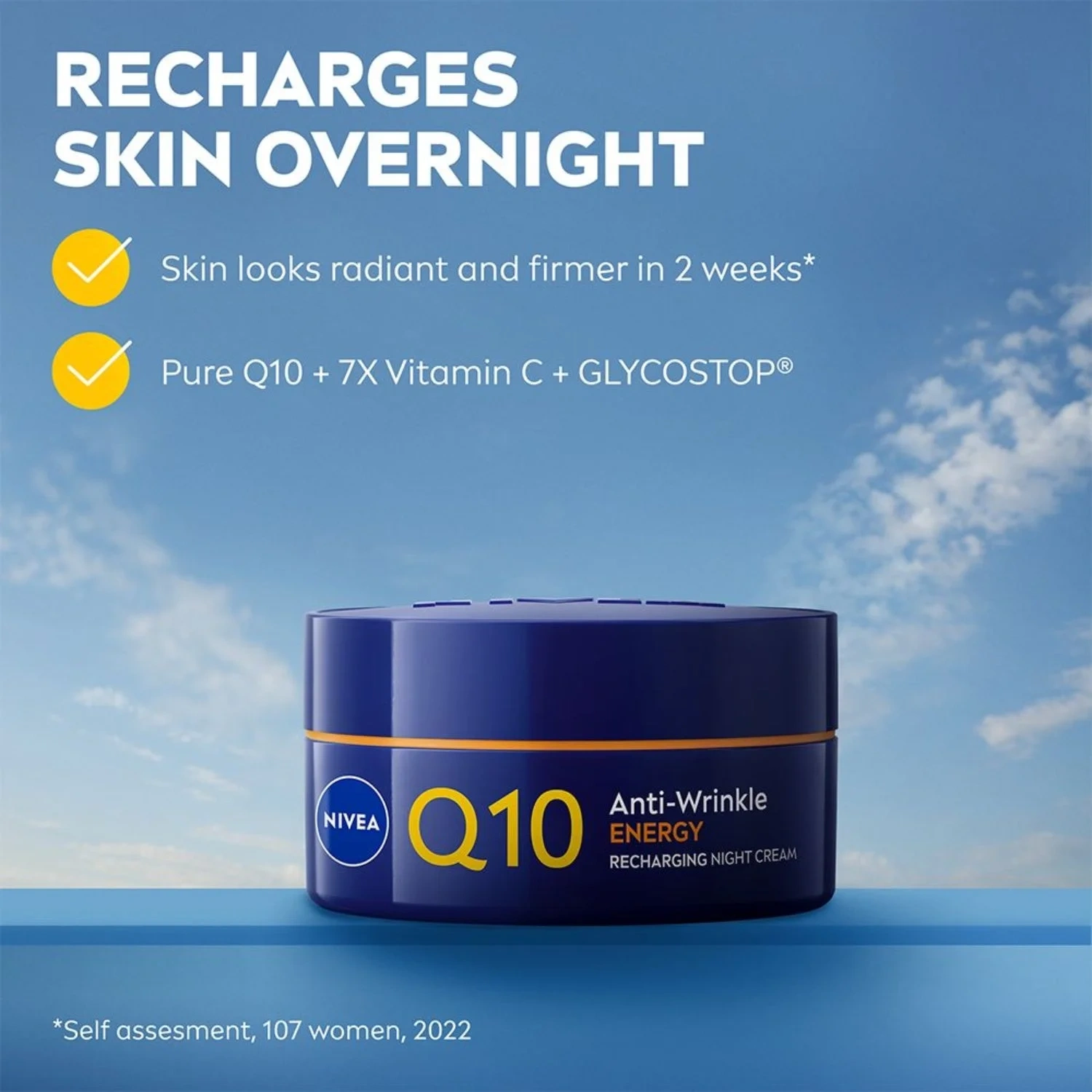 Nivea Q10 Energy Recharging Night Cream, 50ml