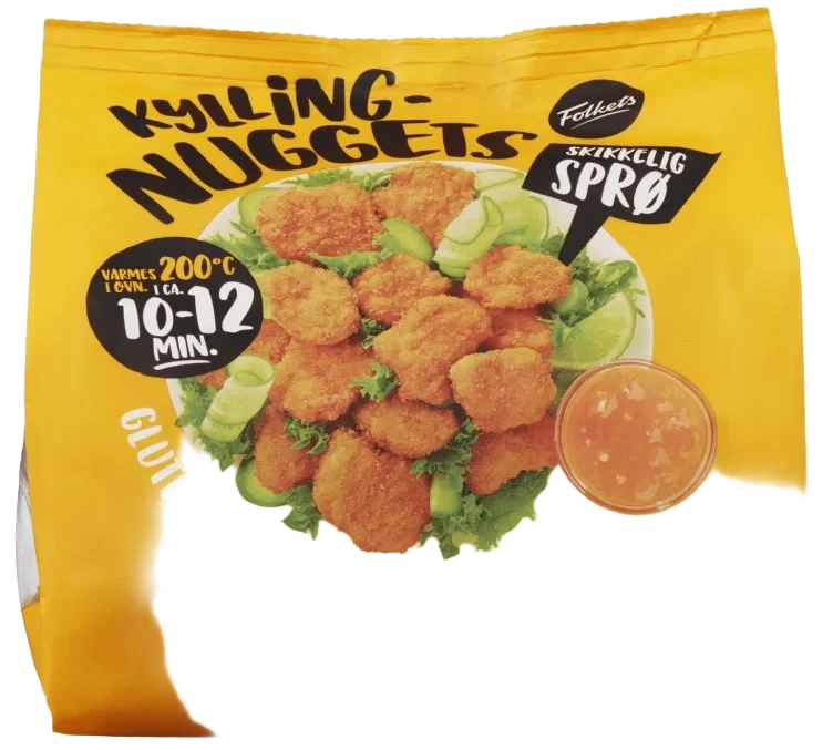 Kyllingnuggets 600g Folkets