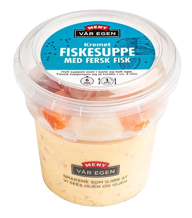 Kremet fiskesuppe 4dl + fersk fisk
