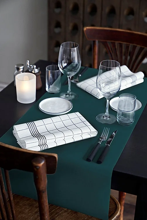 Serviett Towel Napkin Sort Rute C&C