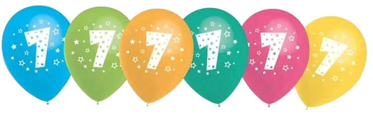Ballonger m/Tall 7 6stk
