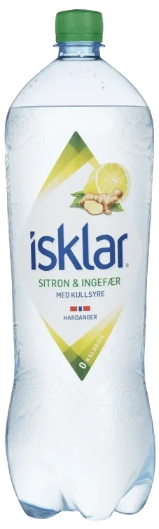 Isklar Sparkling Ingefær&Sitron 1,5l flaske