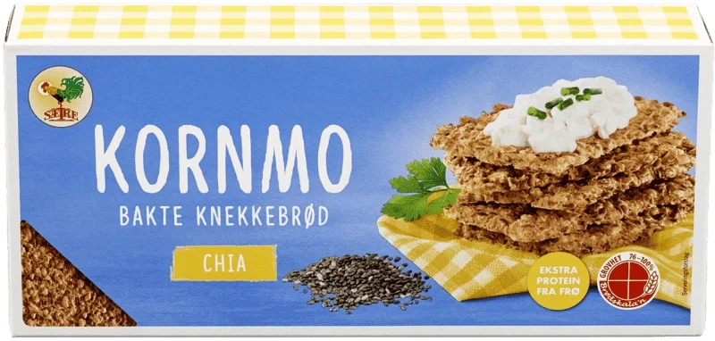 Kornmo Knekkebrød Chia 200g