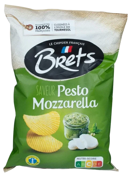 Brets Potetchips m/Pesto&Mozzarella 125g