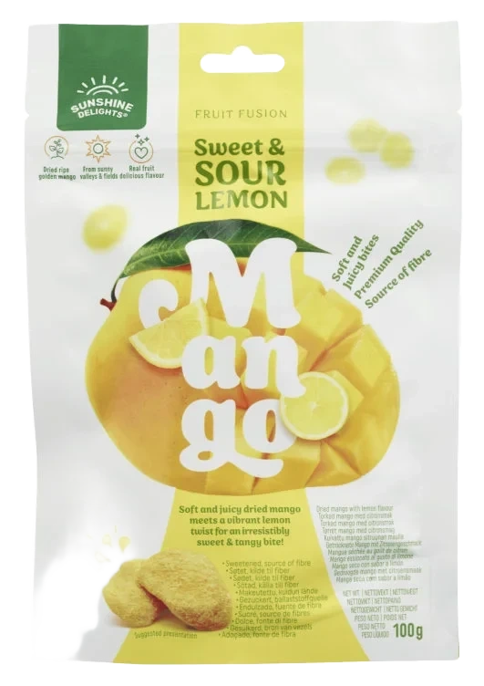 Mango Sweet&Sour Lemon 100g Sunshine Delights