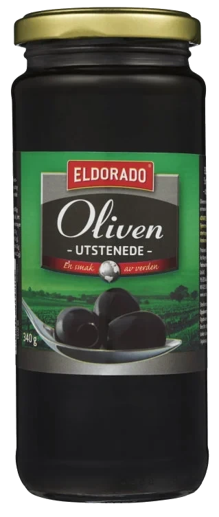 Oliven Sort u/Sten 340g Eldorado