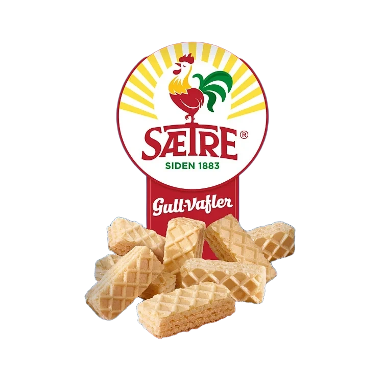 Gullvafler Vanilje 250g Sætre