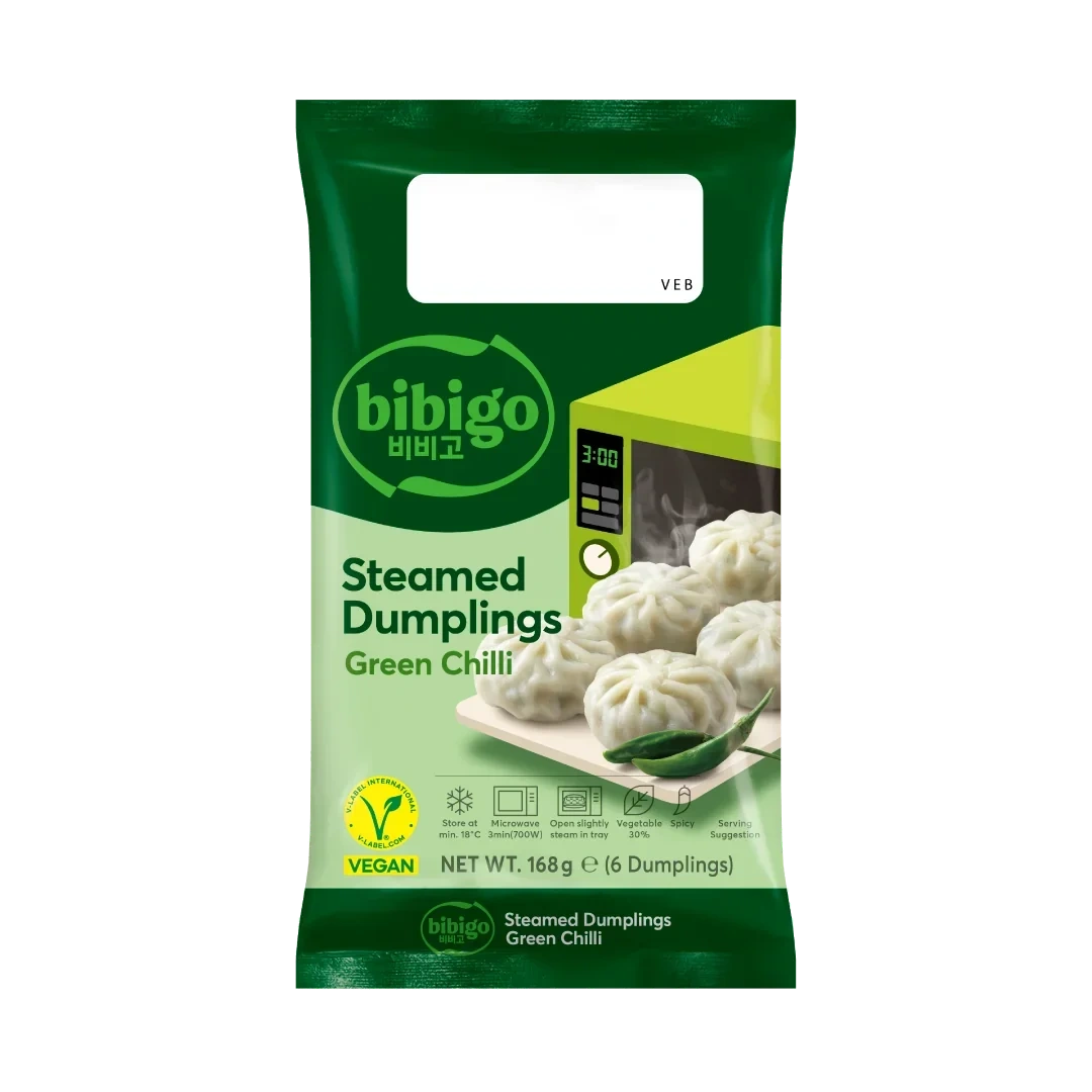 Bibigo Steamed Dumpling 6pcs Green Chili 168g
