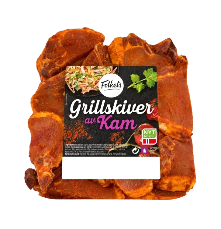 Svin Grillskiver Av Kam Krydret Ca1,5kg Folkets