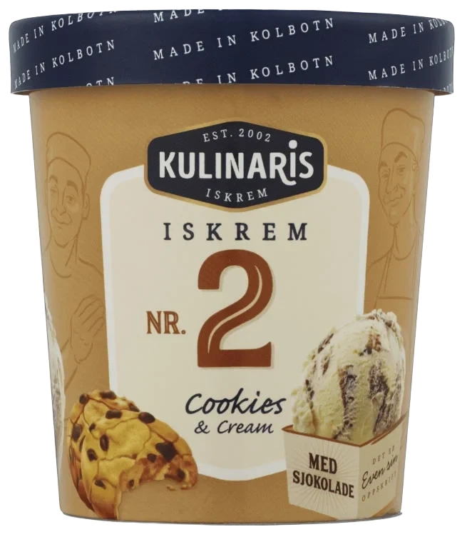 Cookies&cream Iskrem 0.5l Kulinaris