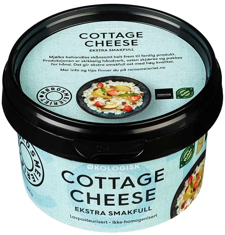 Røros cottage cheese beger økol.     240ml