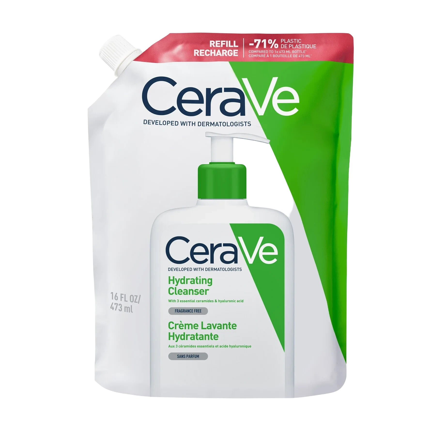 CeraVe Hydrating Cleanser 473 ml, Refill