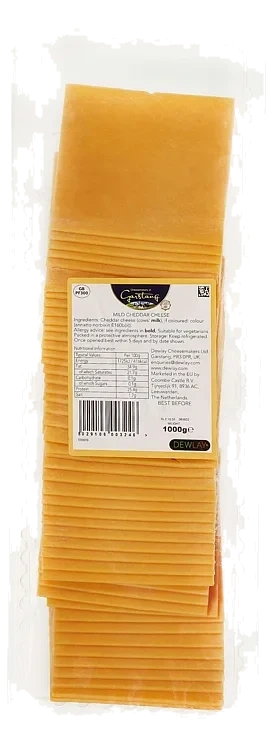 Engelsk cheddar rød skivet   1kg