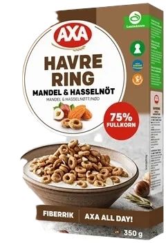 Havrering Mandel/Hasselnöt