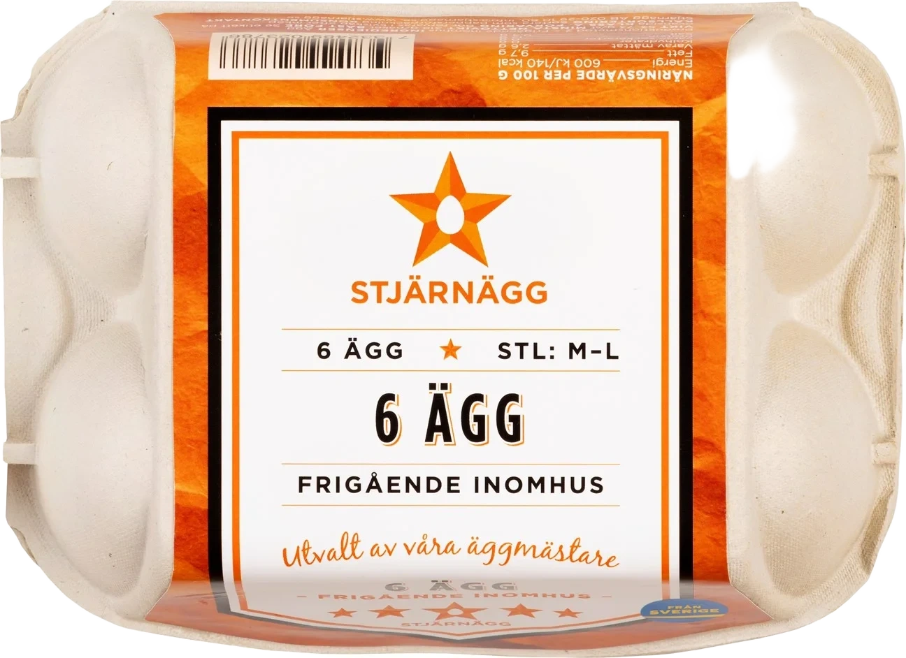 Ägg 6-p M/L frigående produktion