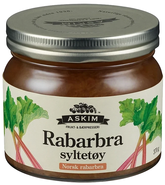 Rabarbrasyltetøy 370g Askim Frukt og Bærpresseri