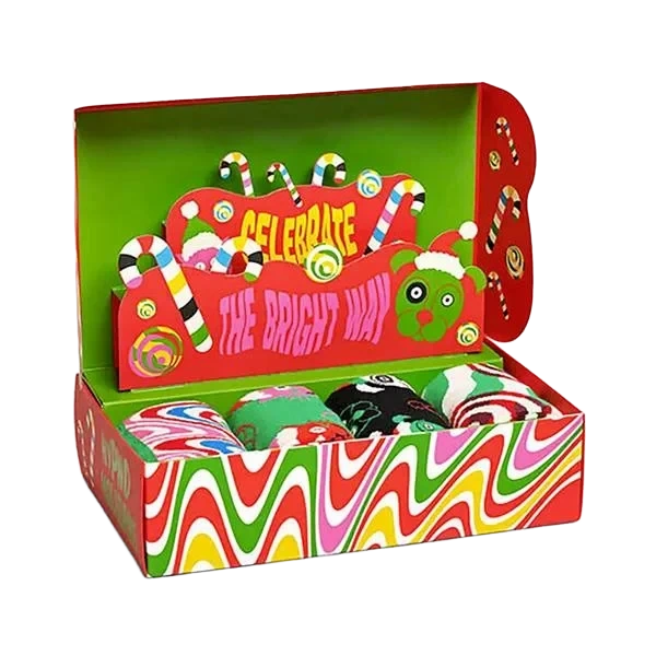 Psychedelic Candy Canes Socks str 41-46 - Gavepakke