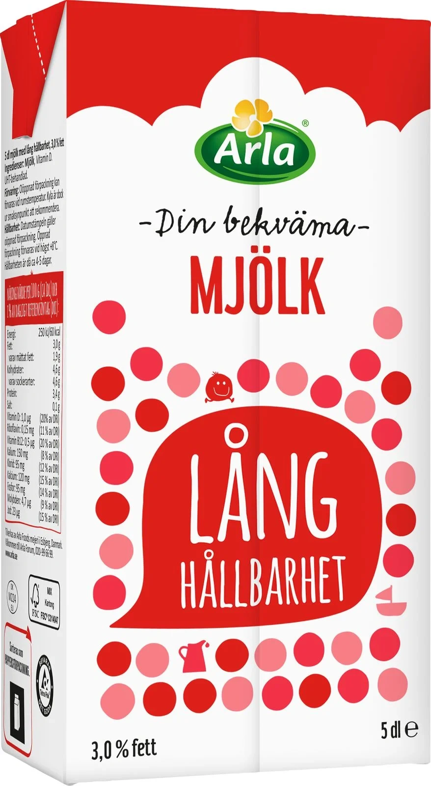 Mjölk med lång hållbarhet 3%