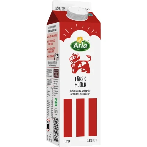 Färsk standardmjölk 3.0% 1 liter