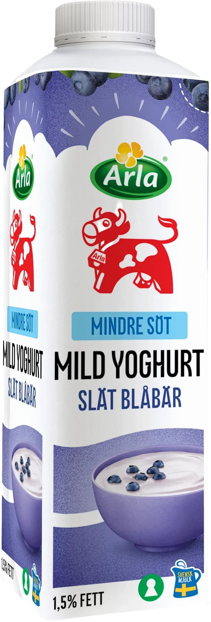 Mild yoghurt blåbär lättsockr 1.5%