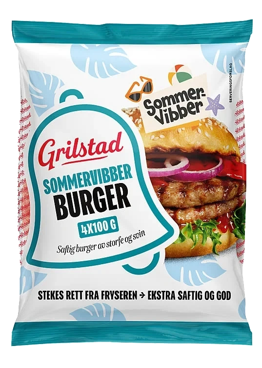Sommervibber Burger 4x100g Grilstad