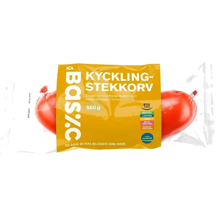 Kycklingstekkorv 550g ICA Basic