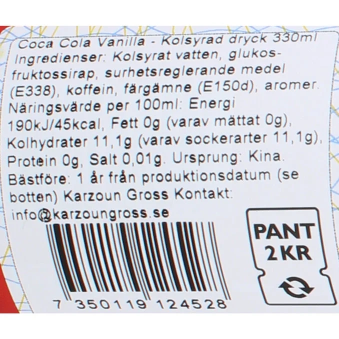 Coca Cola Vanilj